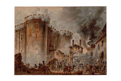 Zdobycie Bastylii 1789 - Jean-Pierre Houël - Rewolucja Francuska - Historyczny Plakat z Obrazem