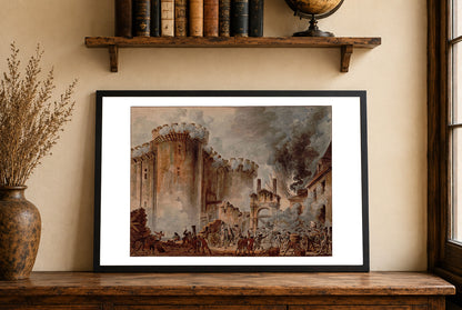 Zdobycie Bastylii 1789 - Jean-Pierre Houël - Rewolucja Francuska - Historyczny Plakat z Obrazem