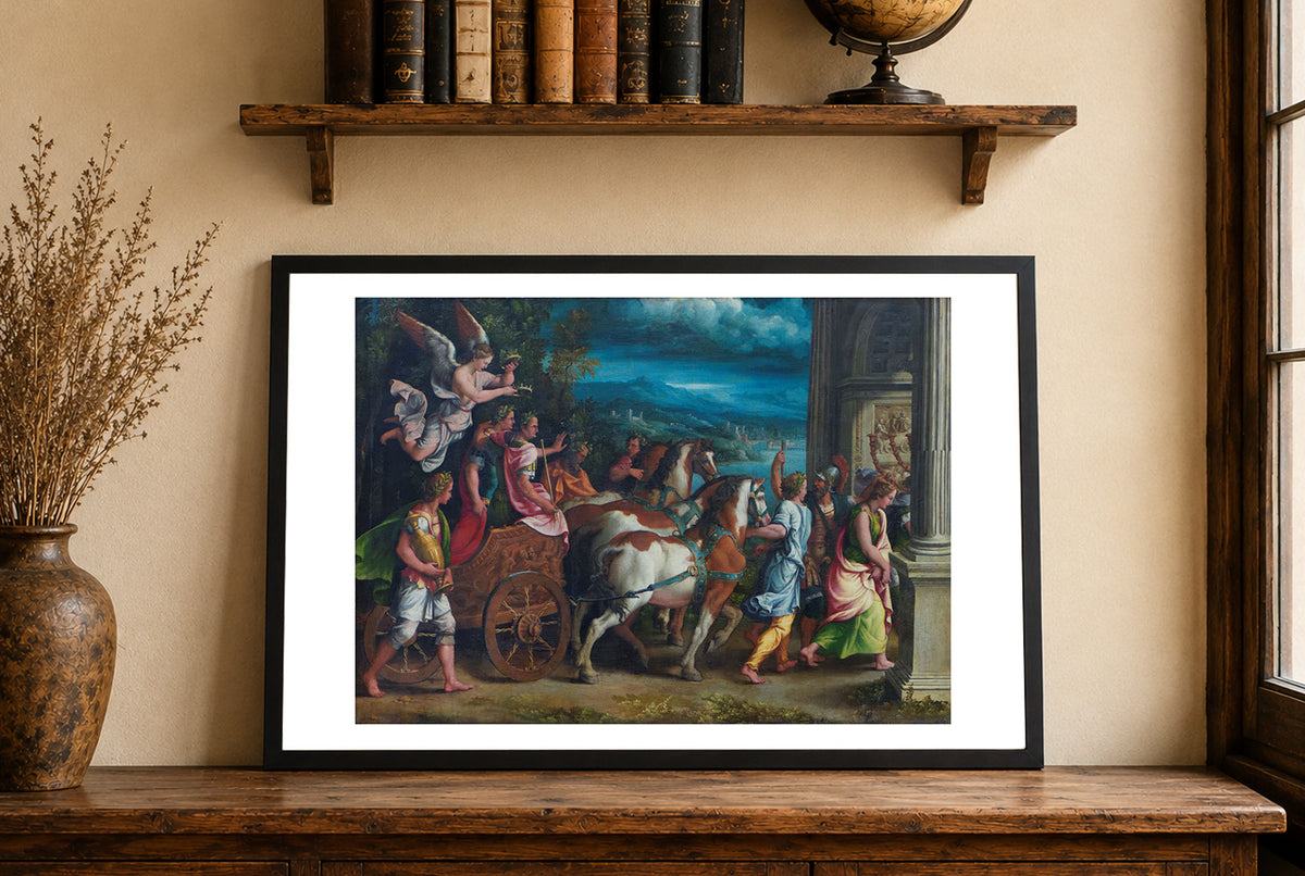 Triumf Tytusa i Wespazjana - Giulio Romano - Cesarstwo Rzymskie - Historyczny Plakat z Obrazem