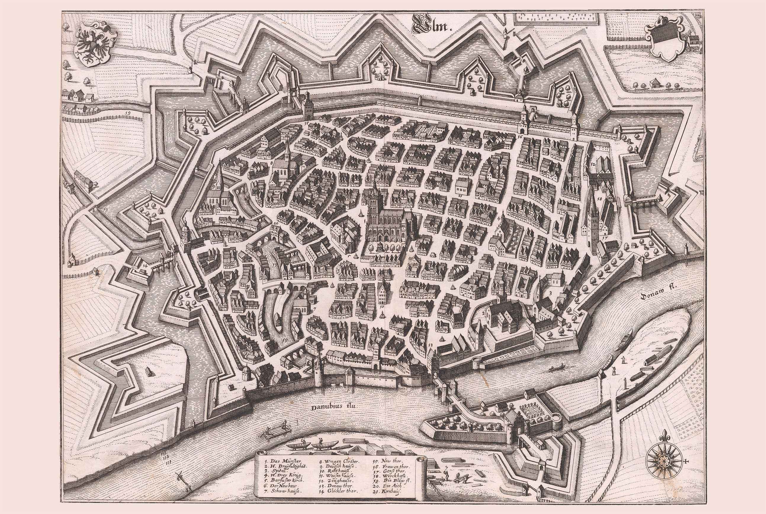 Ulm 1643 - Historical Map of the Free Imperial City - Strategy Maps