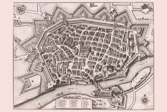 Ulm 1643 - Historical Map of the Free Imperial City - Strategy Maps