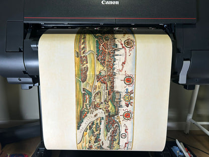 Kraków 1618 - dekoracja ścienna w stylu vintage - druk ryciny „Cracovia Metropolis”