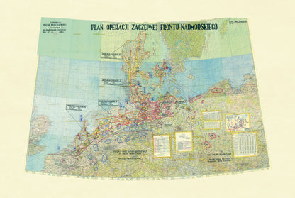 Plakat z Tajnym Planem Operacji Zaczepnej Układu Warszawskiego (1970) - Historyczna Mapa Wojskowa Zimnej Wojny
