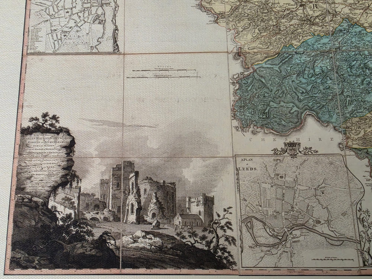 Yorkshire Grafschaftskarte Poster (1772) - Thomas Jefferys Vintage England Wandkunst