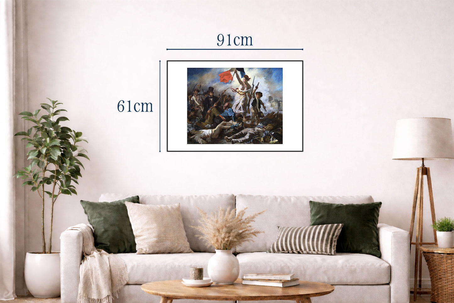 Plakat Wolność wiodąca lud na barykady - Eugène Delacroix Vintage Dekoracja Ścienna