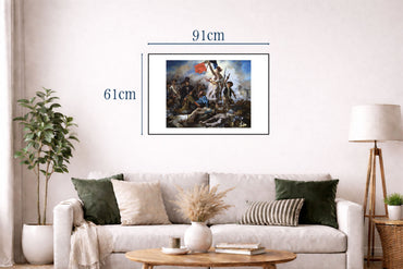 Plakat Wolność wiodąca lud na barykady - Eugène Delacroix Vintage Dekoracja Ścienna