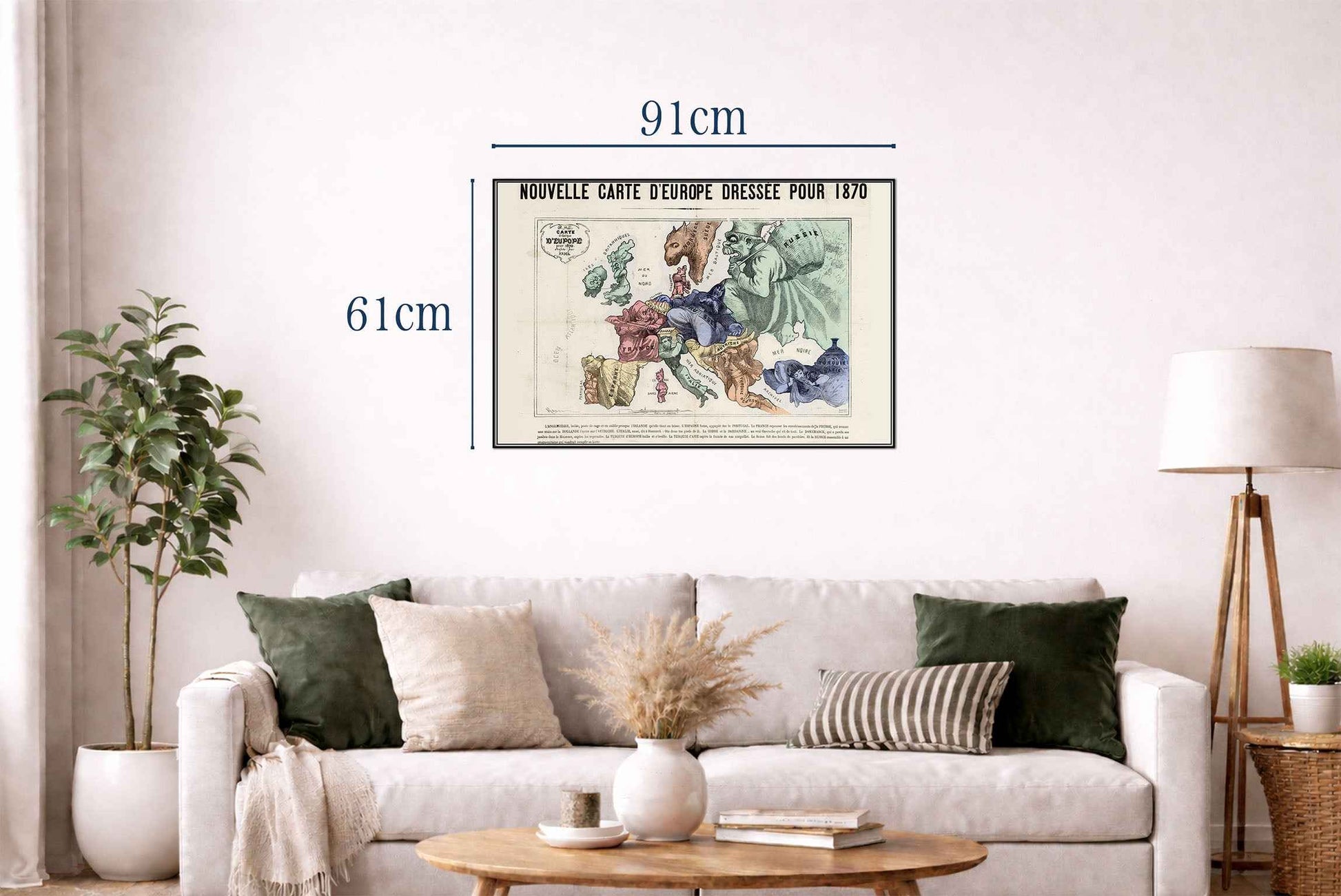 Europe 1870 - Satirical Cartoon Map of the Franco-Prussian War - Strategy Maps