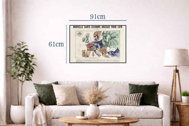 Europe 1870 - Satirical Cartoon Map of the Franco-Prussian War - Strategy Maps