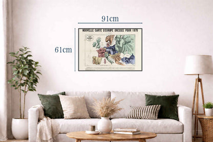 Europe 1870 - Satirical Cartoon Map of the Franco-Prussian War - Strategy Maps