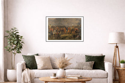 Bitwa pod Waterloo 1824 - Jan Willem Pieneman - Napoleon i Wellington - Historyczny Plakat z Obrazem