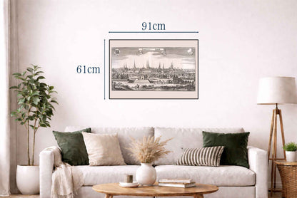 1653 Lübeck Map Poster - Detailed Panoramic City Plan with Hanseatic Architecture - Strategy Maps