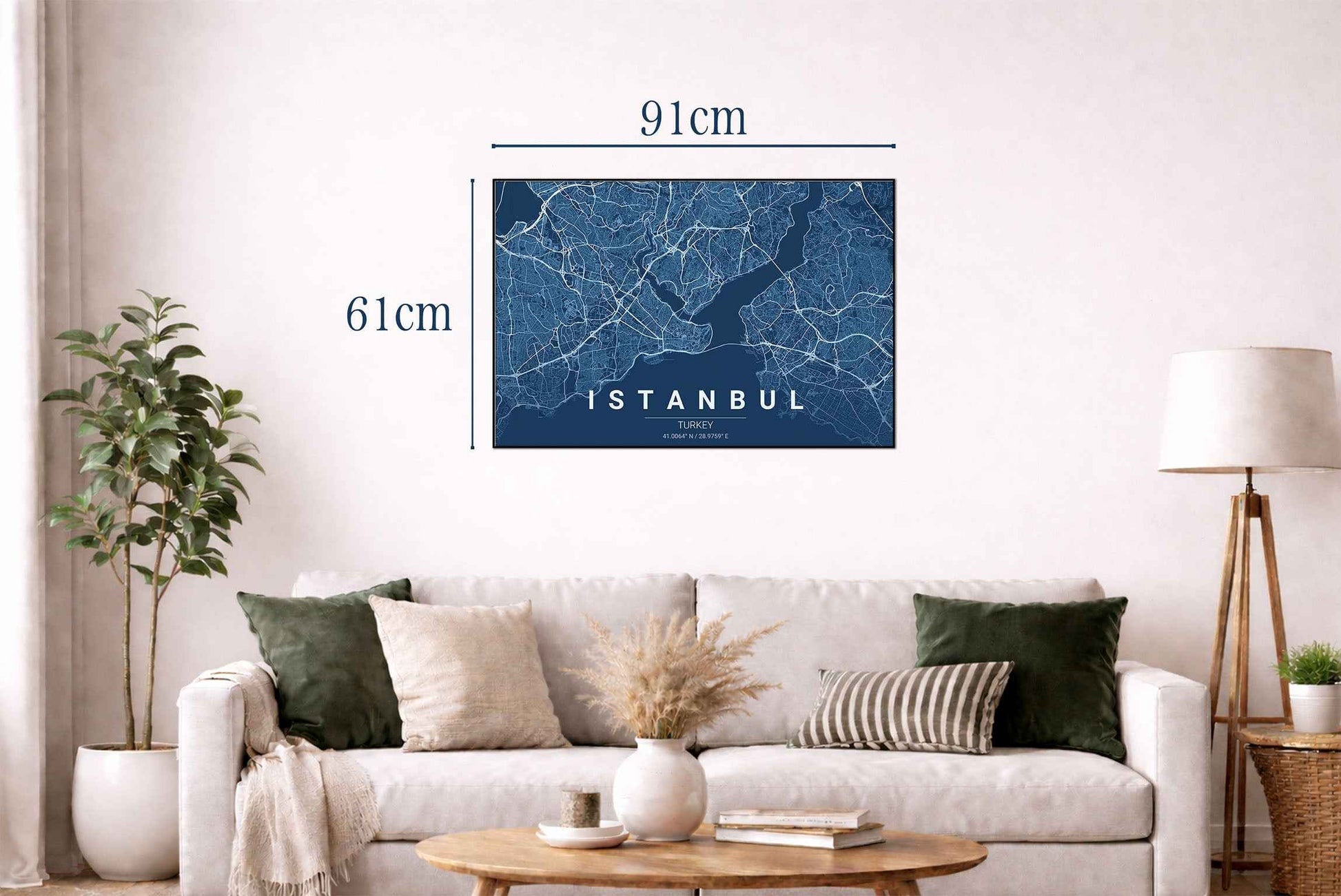 Istanbul Blueprint Map - Modern City Street Wall Art - Strategy Maps