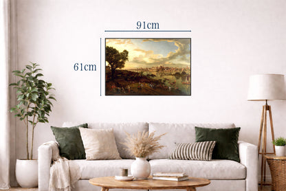 Plakat Bellotto Widok Warszawy od strony Pragi - Vintage Dekoracja Ścienna Warszawy