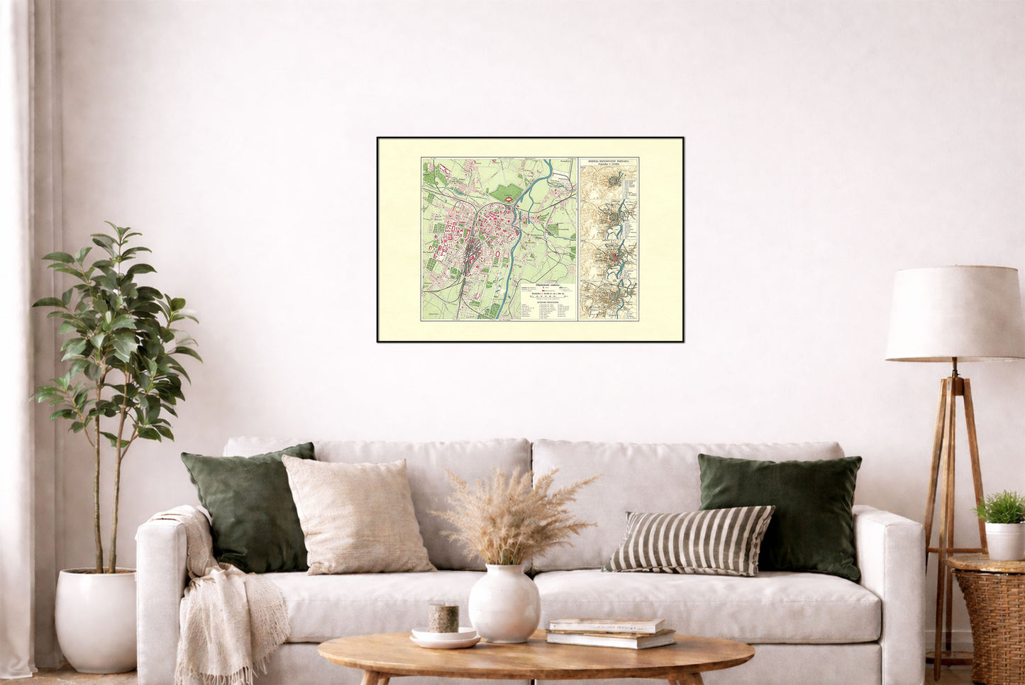 Plakat z Planem Miasta Poznania (1932) – Zabytkowa Mapa Poznania z Historycznym Rozwojem Miasta