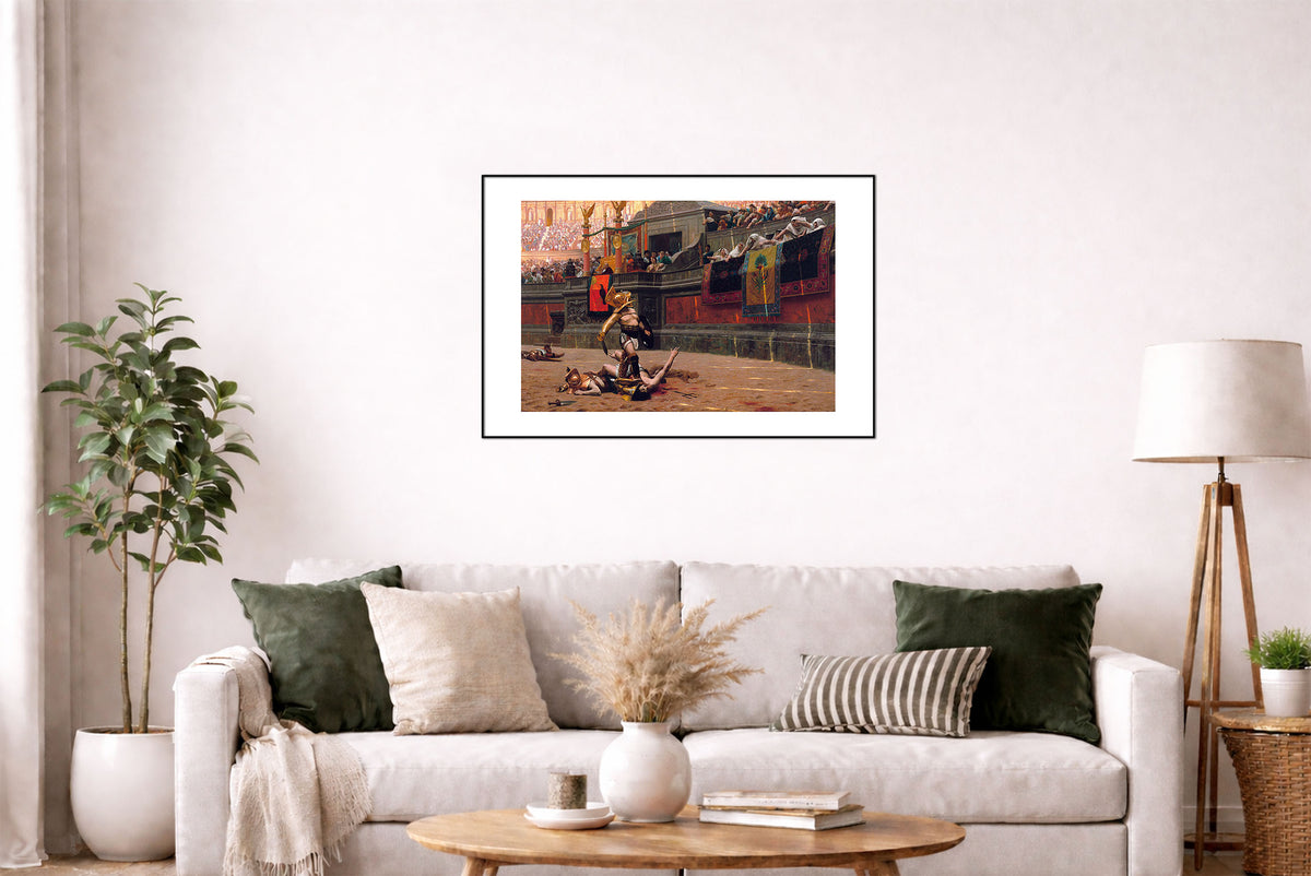 Pollice Verso 1872 - Jean-Léon Gérôme - Gladiatorzy w Starożytnym Rzymie - Historyczny Plakat z Obrazem
