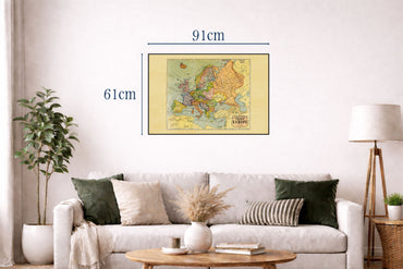 1925 Europe - Historical Wall Map of the Interwar Period