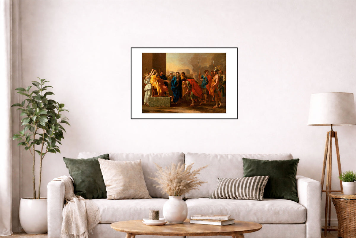 Wstrzemięźliwość Scypiona - Nicolas Poussin - Starożytny Rzym i II Wojna Punicka - Historyczny Plakat z Obrazem
