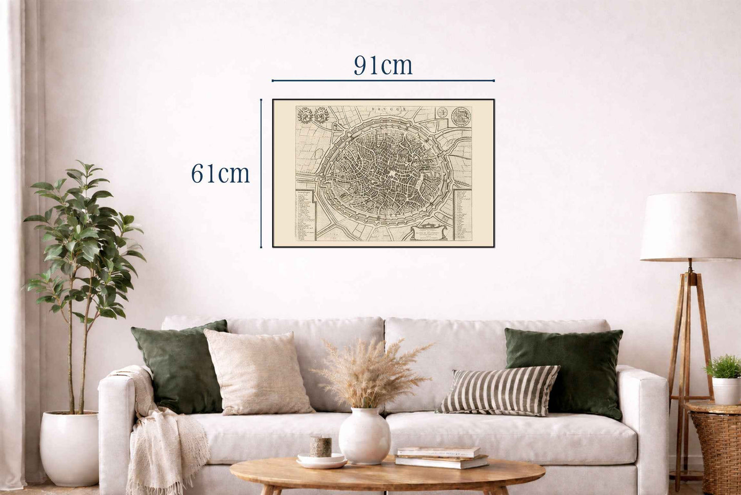 1652 Brugge Cartography Print - Vintage Map with Intricate Urban Design - Strategy Maps