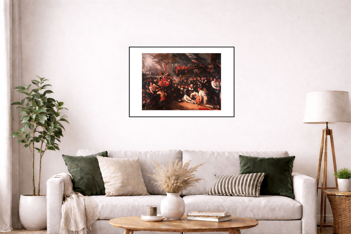 Śmierć Admirała Nelsona 1806 - Benjamin West - Bitwa pod Trafalgarem - Historyczny Plakat z Obrazem