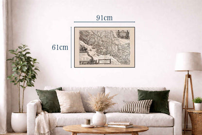 Dalmatia Coast Map Poster (1689) – Vintage Adriatic Sea Wall Art