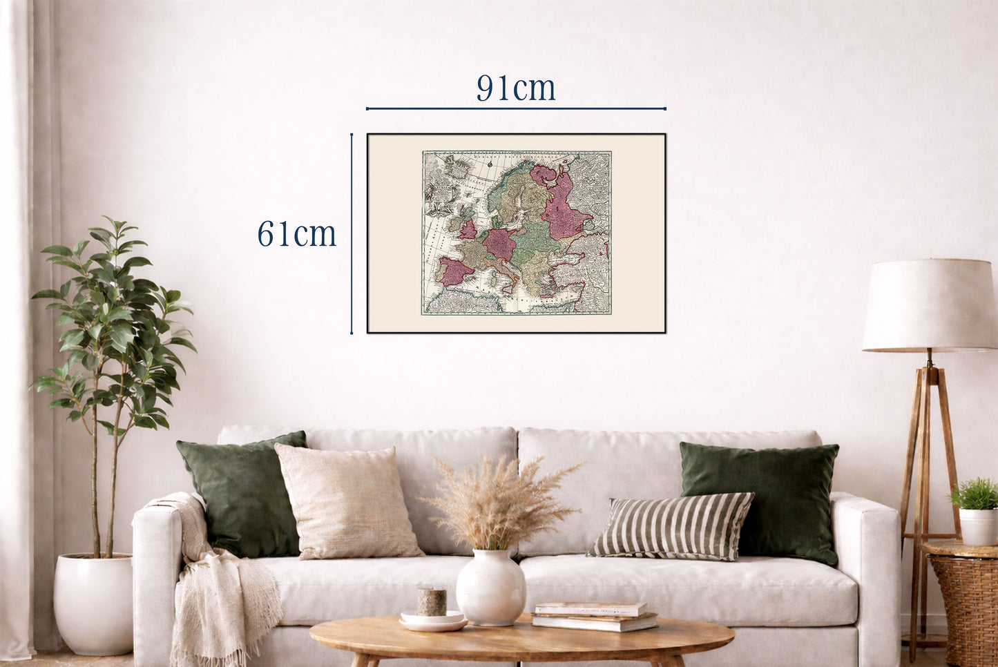 1730 Europa – Historyczna mapa ścienna z początku XVIII wieku