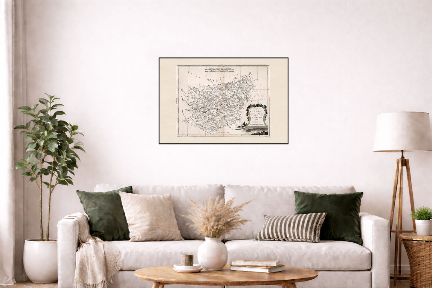 Mazovia, Rawa & Plock Historical Map Poster - 18th Century Poland Wall Art