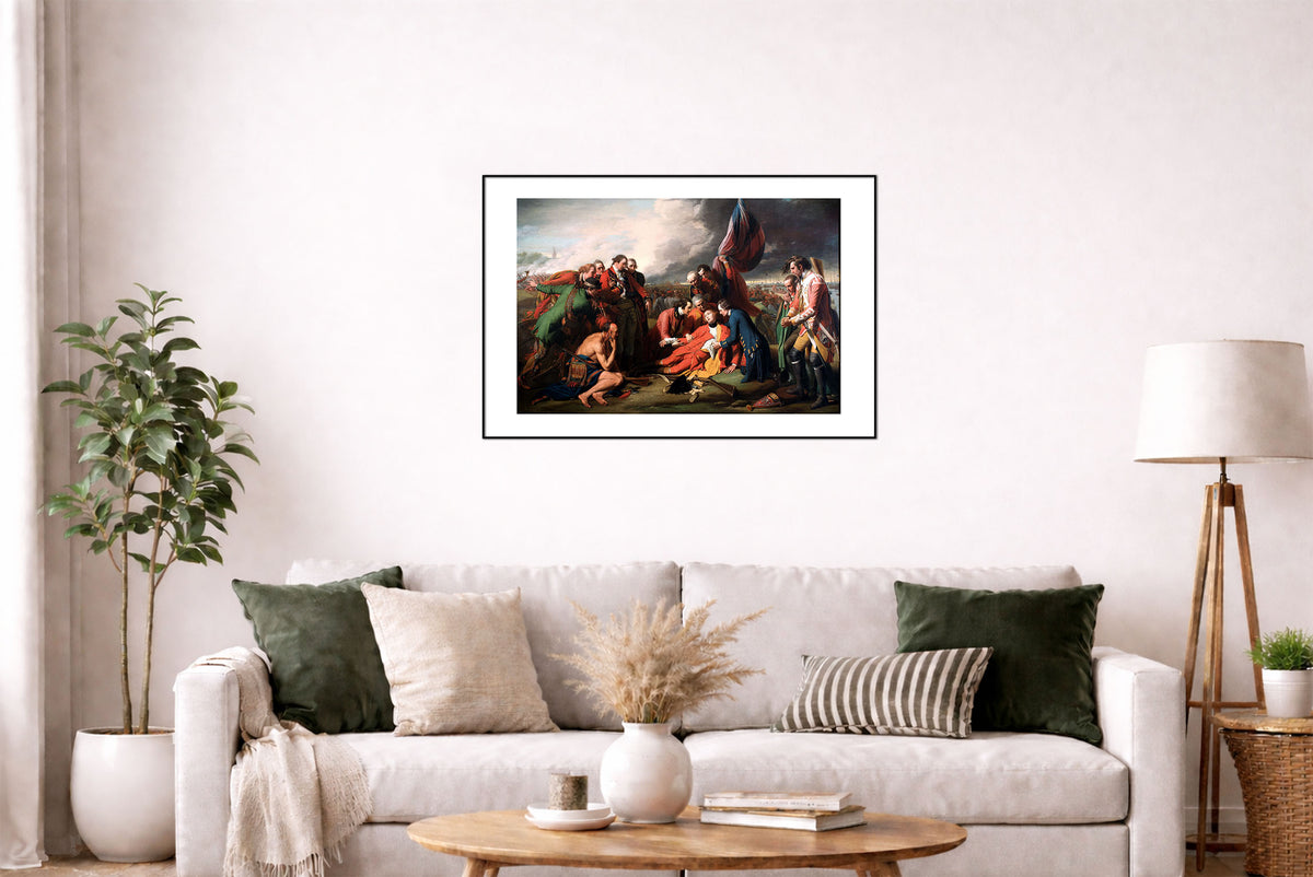 Śmierć Generała Wolfe'a 1770 - Benjamin West - Wojna Siedmioletnia - Historyczny Plakat z Obrazem