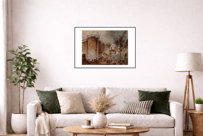 Zdobycie Bastylii 1789 - Jean-Pierre Houël - Rewolucja Francuska - Historyczny Plakat z Obrazem