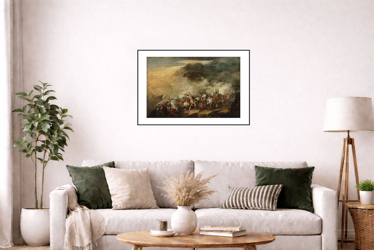 Bitwa pod Somosierrą 1837 - Piotr Michałowski - Szarża Polskich Szwoleżerów - Historyczny Plakat z Obrazem