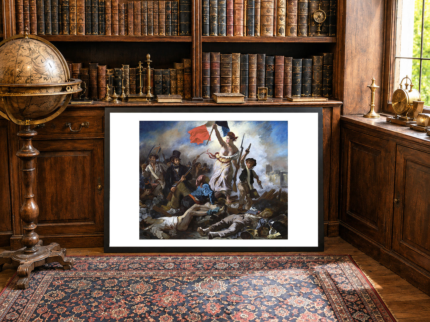 Plakat Wolność wiodąca lud na barykady - Eugène Delacroix Vintage Dekoracja Ścienna