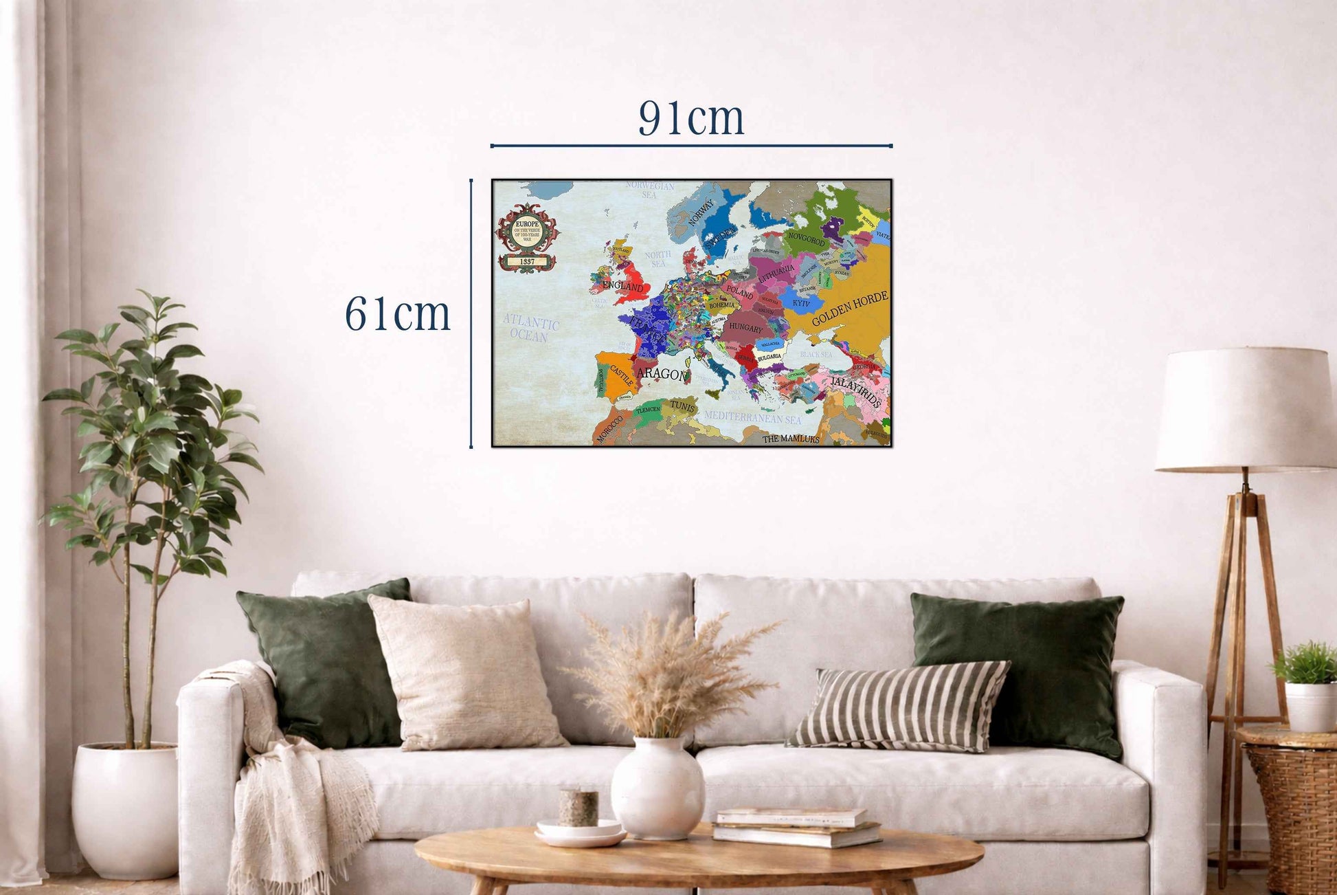 1337 Map of Europe (Light Water) - Strategy Maps