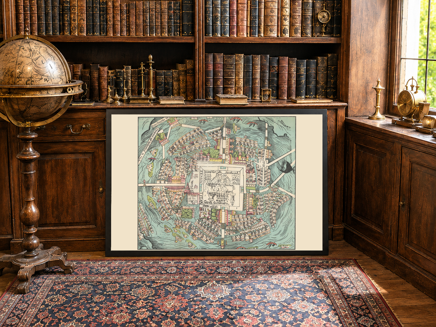 1935 Tenochtitlan Map Poster
