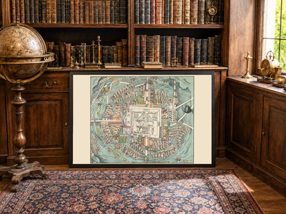 1935 Tenochtitlan Map Poster