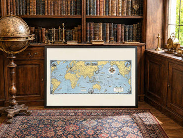 Total War Battle Map Poster (1942) – Vintage WWII Propaganda Wall Art