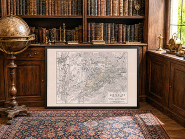 Battle of Austerlitz Map Poster (1805) - Napoleon’s Greatest Victory Military Wall Art