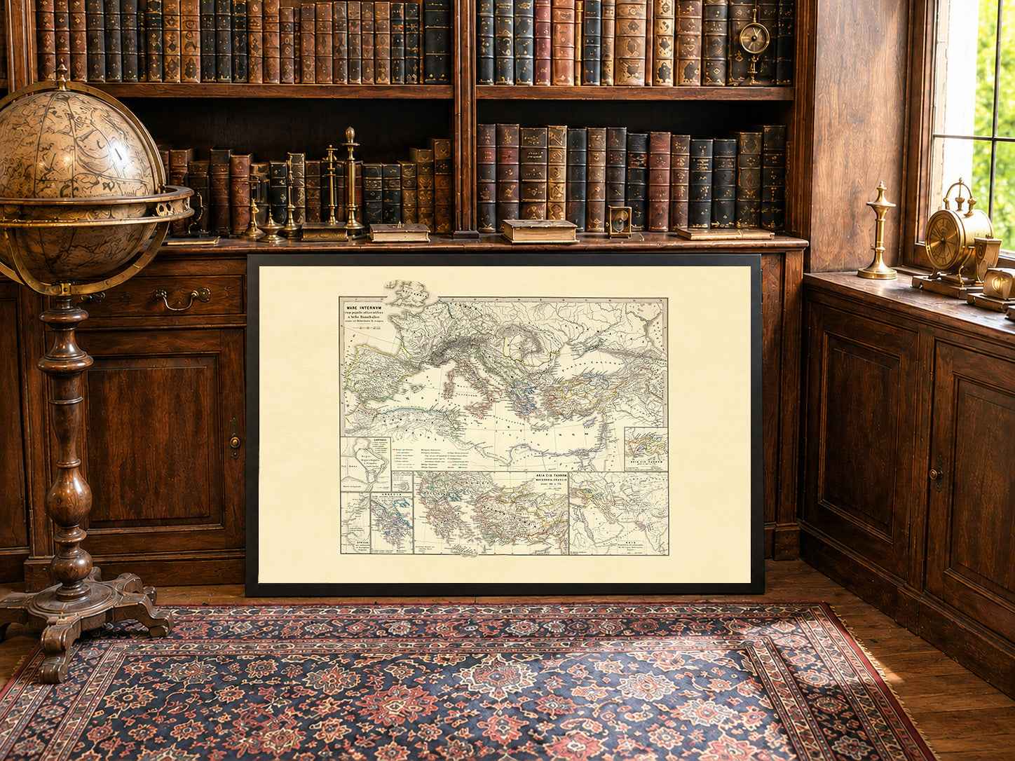 Ancient Mediterranean Map Poster - Punic Wars & Mithridates Historical Wall Art